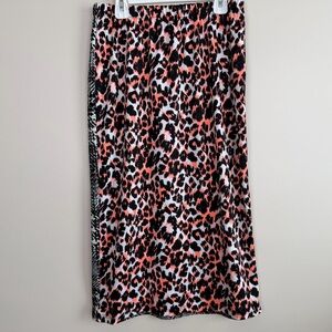 Zadie B’S Leopard Print Pencil Skirt Black Pink medium